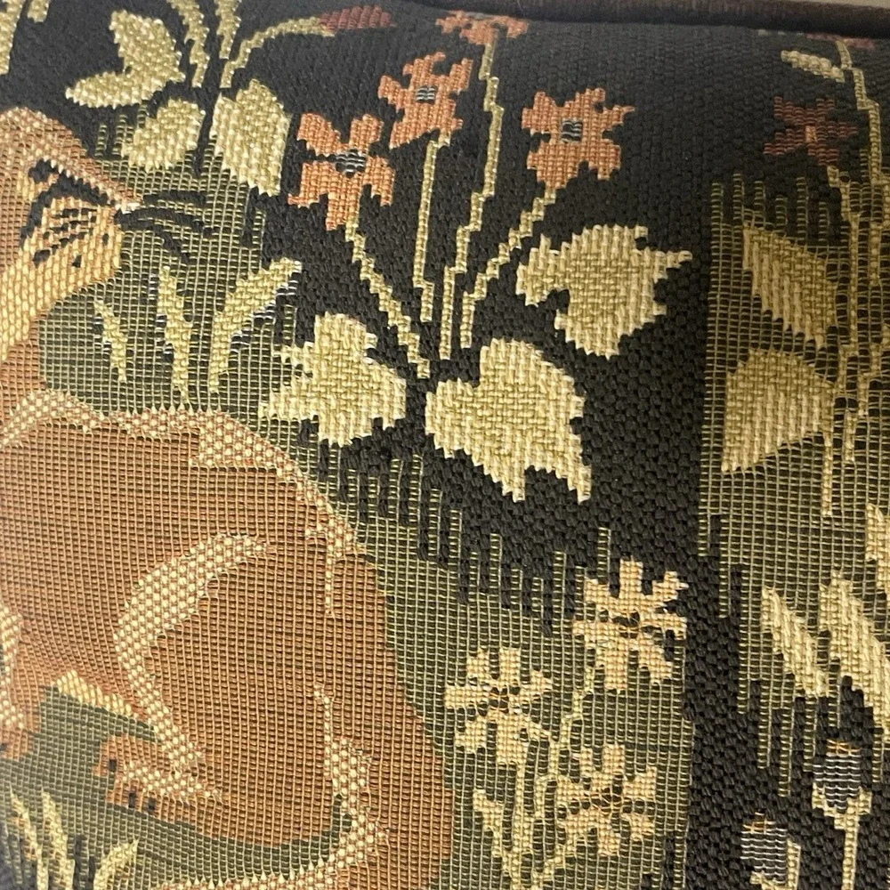 Woodland Animals Tapestry Throw Pillow Dog Rabbit Bird Otter Rustic Decor